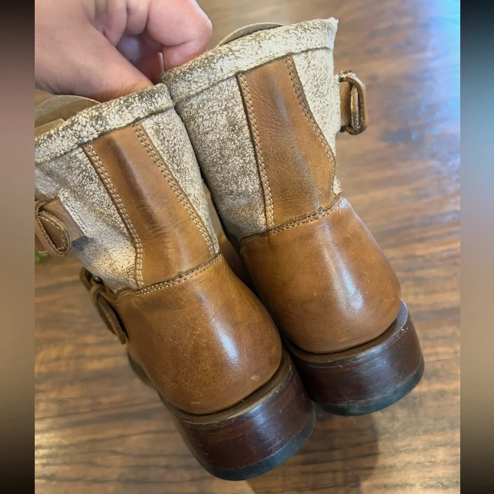 STETSON WOMENS MIA Western Boots - size 6.5 - ankle boots leather brown tan - Picture 3 of 16